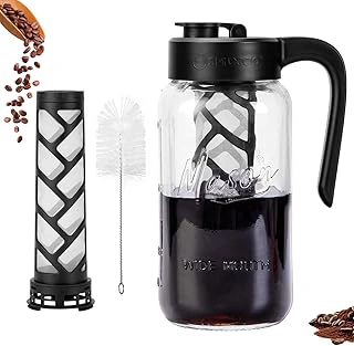 64 oz Glass Mason Jar Cold Brew Coffee Maker Pitcher