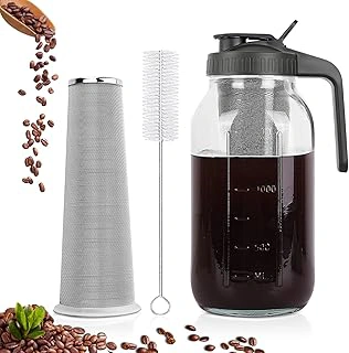 64 oz Mason Jar Cold Brew Coffee Maker Pitcher