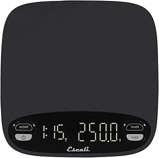 Escali Versi Coffee Scale with Timer - Rechargeable Black