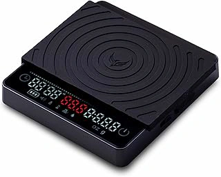 Smart Coffee Scale – Easy Use Digital Espresso Scale with Timer, Auto Tare & Flow Rate Indicator – Compact Rechargeable Weight Scale for Drip Coffee, Pour Over & Matcha