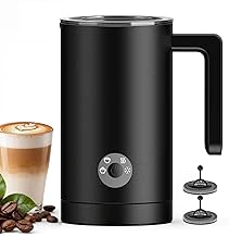 4-in-1 Electric Milk Frother & Steamer – Automatic Frother Machine, Barista-Style Hot & Cold Foam for Lattes, Cappuccinos, Iced Coffee, Quiet, One-Touch, Easy to Clean