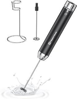 Maestri House LunaFro Max Rechargeable Handheld Milk Frother with Stepless Speed Control