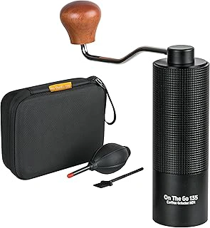 Manual Coffee Grinder with Stainless Steel Conical Burr and Adjustable Setting