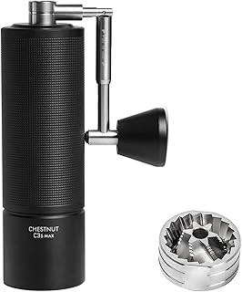 TIMEMORE Chestnut C3S Manual Coffee Grinder, Black, with CNC Conical Burr