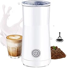 Huogary 2-in-1 Milk Frother and Steamer for Hot Milk, White Medium
