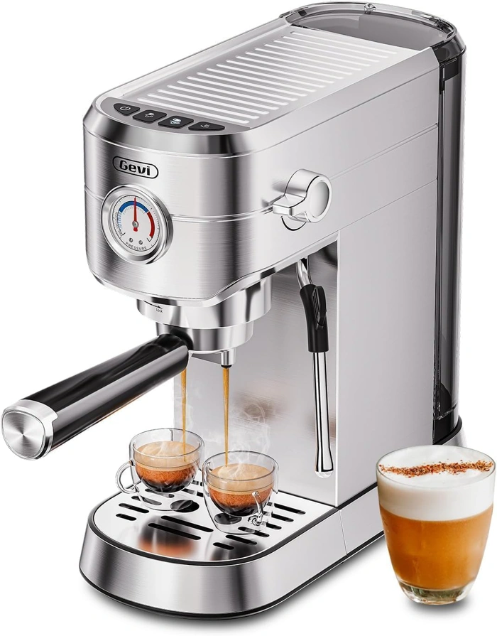 Gevi 20 Bar Compact Espresso Machine for Latte & Cappuccino