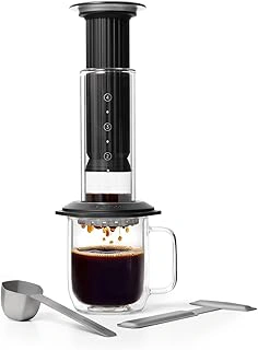 AeroPress Premium all-in-One French Press, Pour-Over & Espresso-Style Coffee Maker, Black