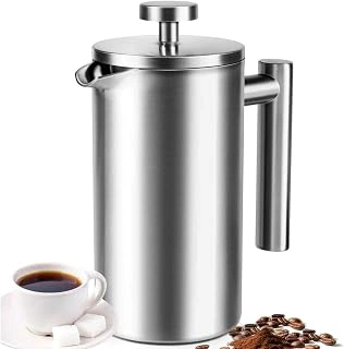 34 oz Full Stainless Steel Double-Walled Insulated French Press