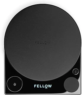 Fellow Tally Pro Coffee Scale with Timer – Espresso Scale for Pour Over and Barista Brewing, Brew Assist Mode, 0.1g Accuracy, OLED Display, Rechargeable, Glass Top – Matte Black
