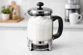 No frother needed—your French press creates café-quality foam in seconds.