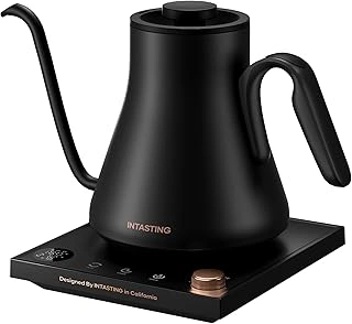 INTASTING Gooseneck Electric Kettle with ±1℉ Precise Temperature Control, 0.9L