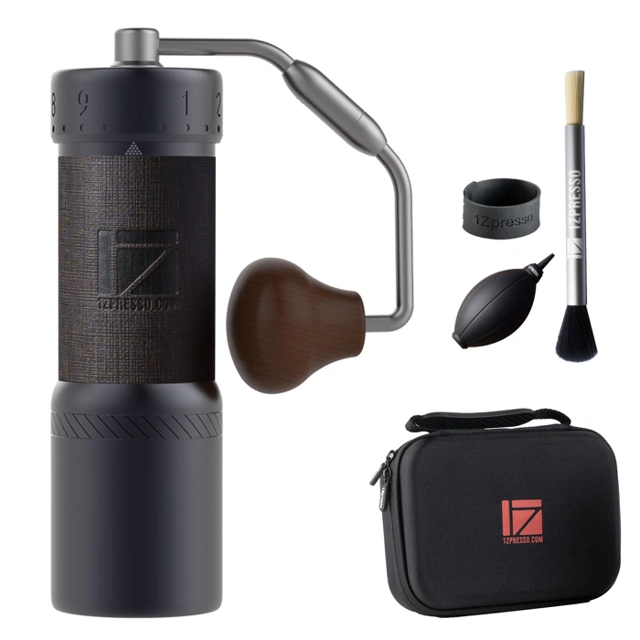 1Zpresso J-Ultra Manual Coffee Grinder with Conical Burr for Espresso (Iron Gray)