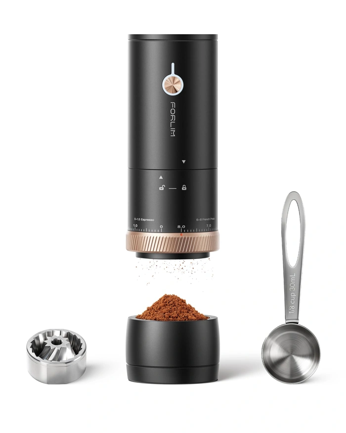 FORLIM Portable Cordless Rechargeable Electric Coffee Grinder