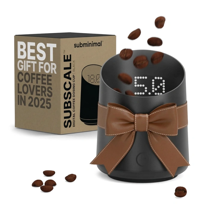 Subminimal Subscale Digital Dosing Cup with LED Display – Sleek & Precise Scale - Dosing & Brewing Accessories, Measures Coffee Grounds for Espresso - Black